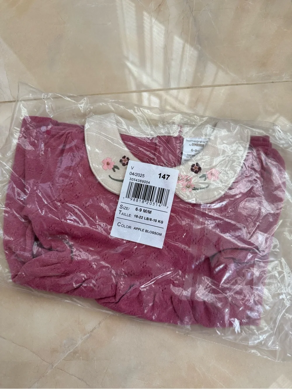 Long Sleeve Peter Pan Pointelle Sweater Dress